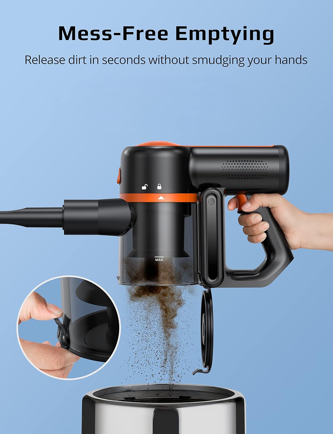 Aspiron AS-CA007 Stick Vacuums & Electric Brooms, Orange