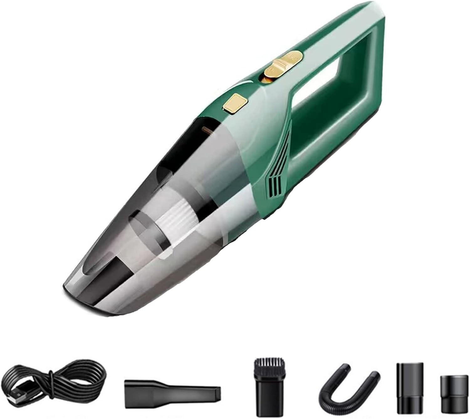 Car Vacuum 8000Pa High Power Strong Suction Wireless Portable Handheld Vac for Car Interior, Home, Office,Green