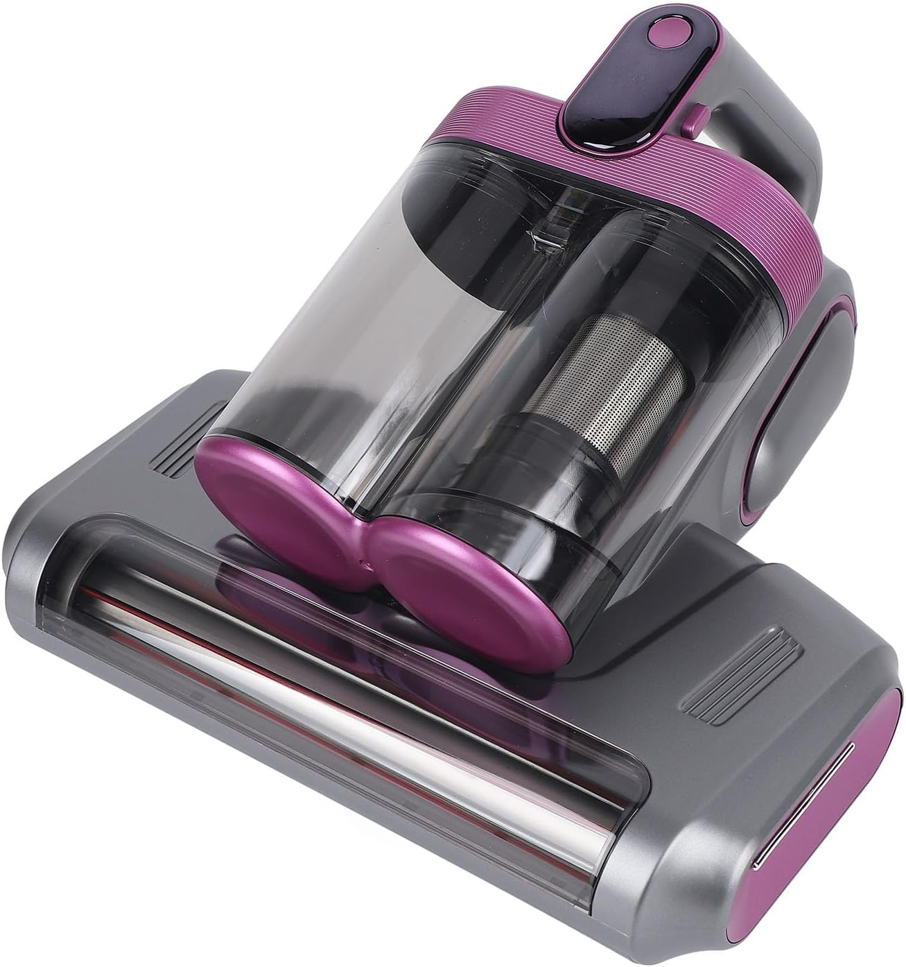Bed Vacuum Cleaner, 13Kpa Handheld Mattress Vacuum Cleaner with 253.7nm Light and 520ml Large Dustbin, Large Suction Port, fit for Clean Up Dust and Pet Hair (Grayish Purple)