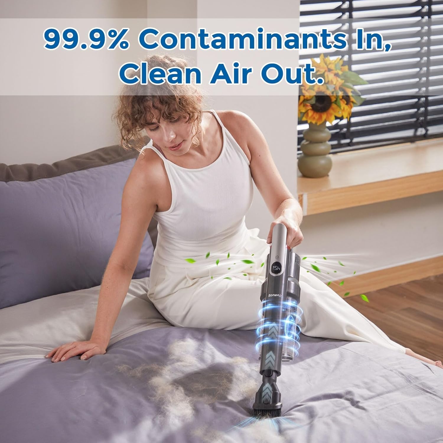 Cordless Vacuum Cleaner Ultra-Lightweight, Pet Vacuum Cleaners for Home with Powerful Suction, Stick Vacuum Cordless Rechargeable, Household Vacuum for Hardwood Floor, Carpet, Pet Hair, Car