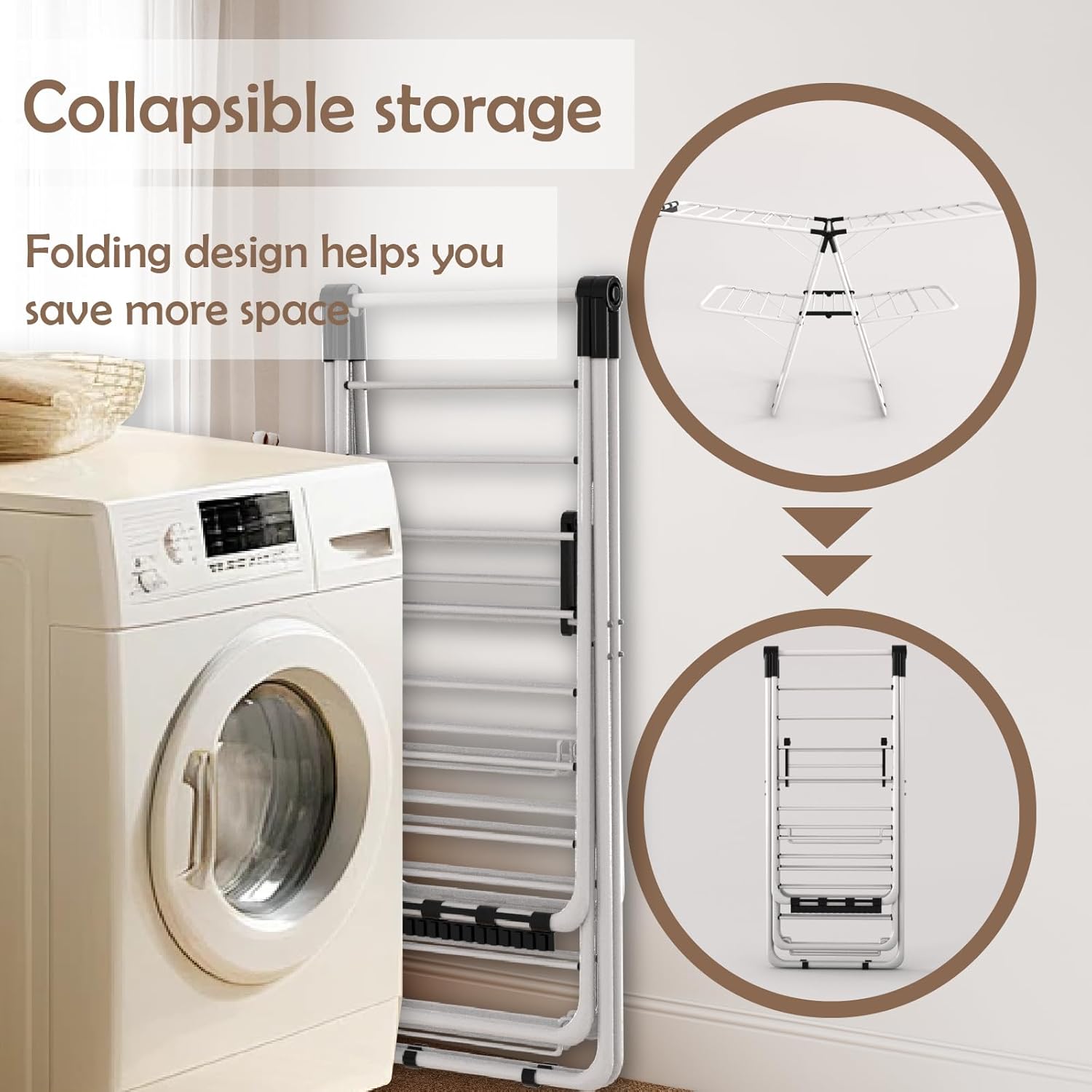 Maomo Premium Double Coat Drying Rack - Efficient and Space-Saving.No Installation Required