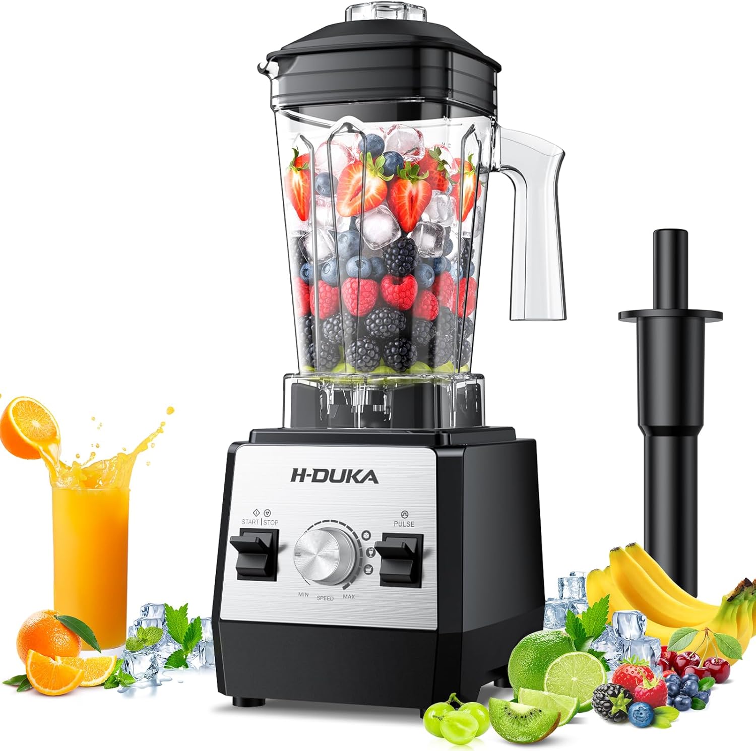 Smoothie Blender, 1400 Watt Powerful Countertop Blenders for Kitchen, 64oz Capacity Blender for Smoothies with BPA Free Container, Ice Crushing, Frozen Drinks, Puree, Protein Shakes