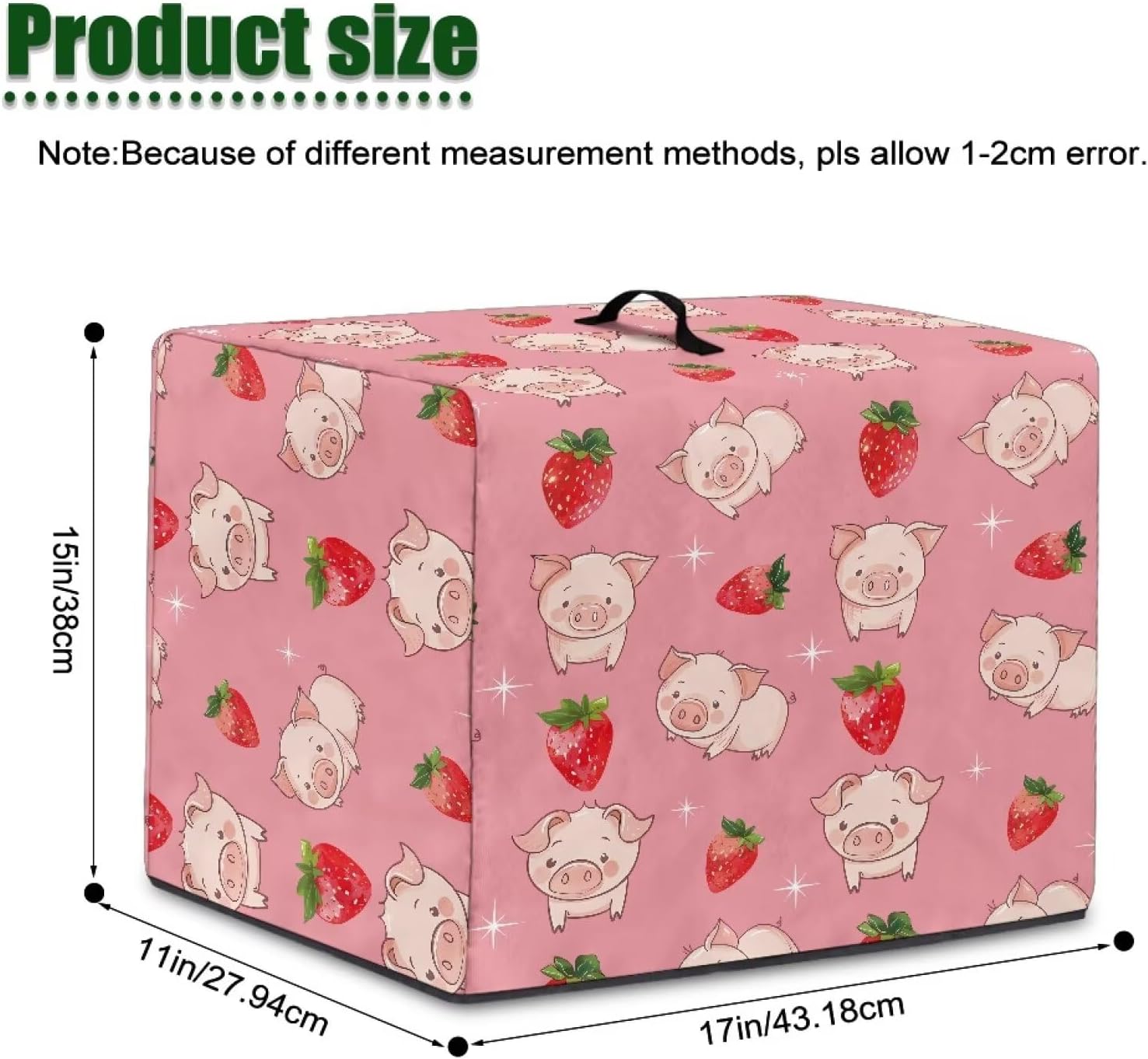 Strawberry Pig Blender Cover with Floral Prints – Juicer Dust Cover for Kitchen, Fits Most Small Appliances, Easy to Store & Wash, Stylish Home Decor