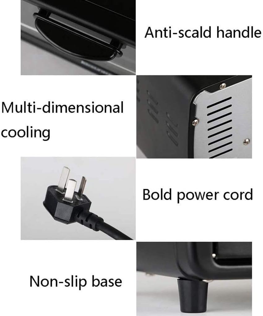 oven mini oven air fryer oven Mini Oven 9L,and 600 W Power Adjustable Temperature 0-230 ℃ and 60 Minute Timer 3-Layer Household Baking Electric Oven Happy Life Toaster Oven Air Fryer,