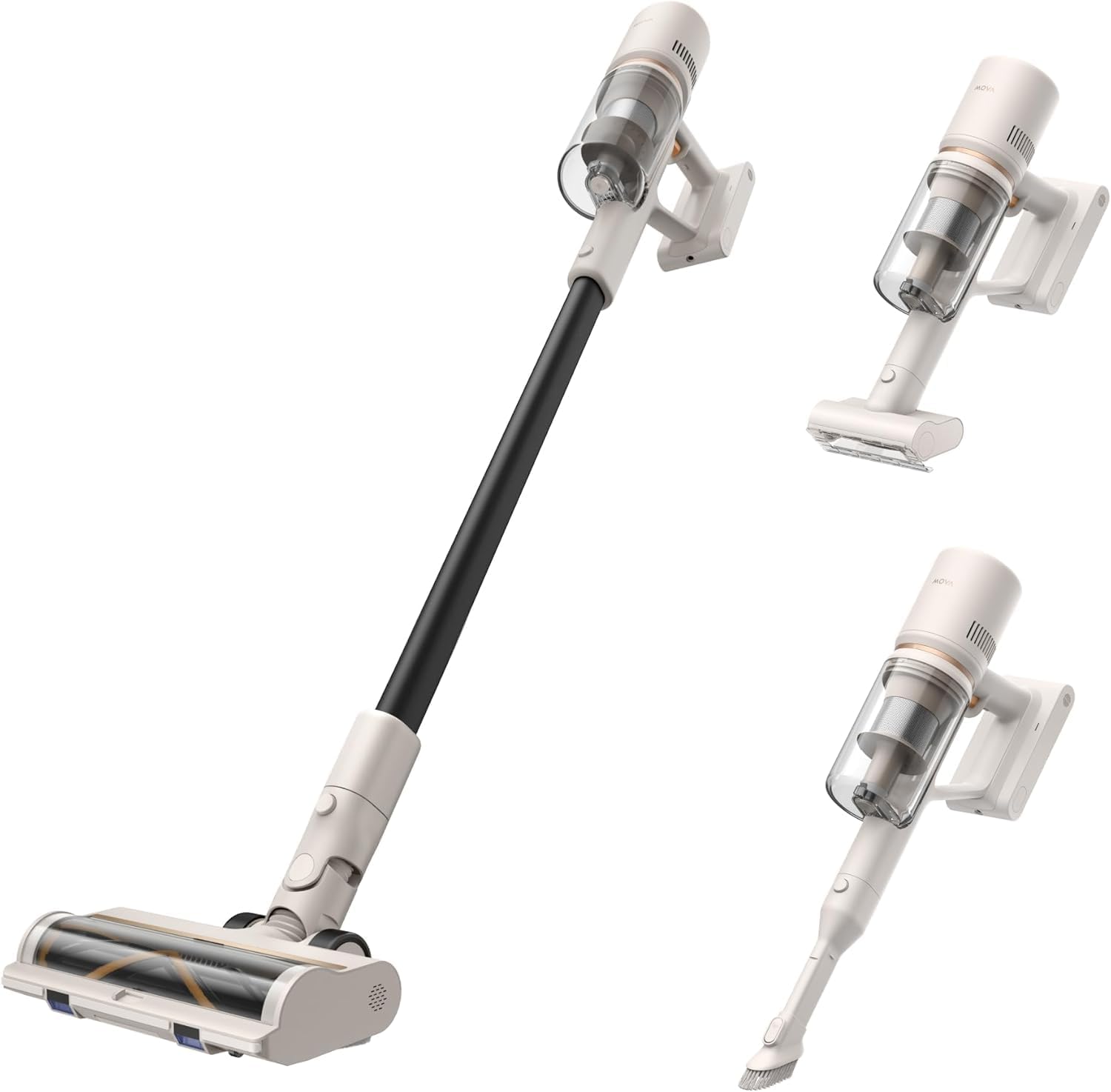 MOVA S1 Detect Cordless Vacuum Cleaner, 3-in-1 Stick Vacuum, 310W Suction, Lightweight, Anti-Tangle Brush with Lights, Up to 40Min Runtime, Deep Clean Pet Hair, Hard Floor, Carpet