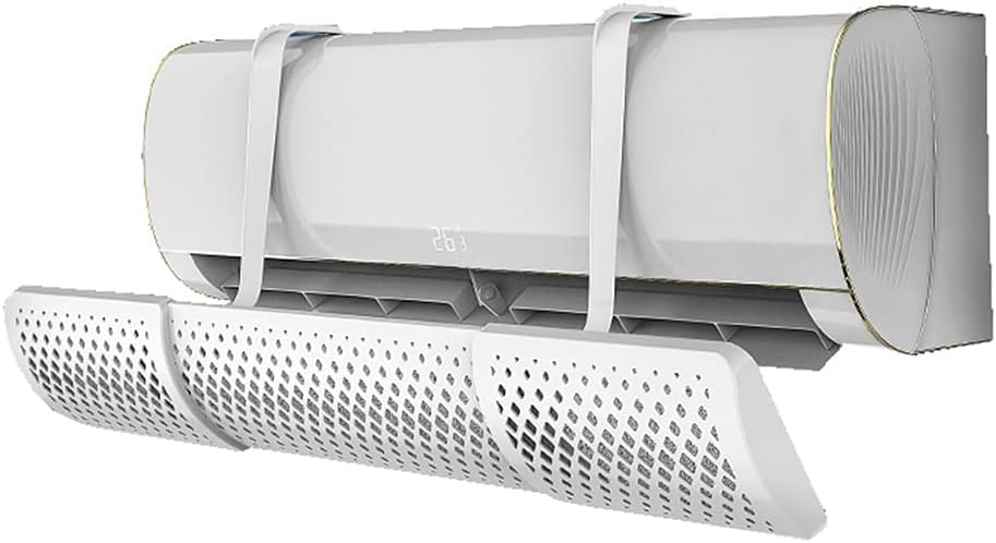 Air Conditioner Deflector - Wall-Mounted, Retractable Windshield Hanger with Filter Cotton - Universal Design for Air Outlet - Anti-Direct Blowing