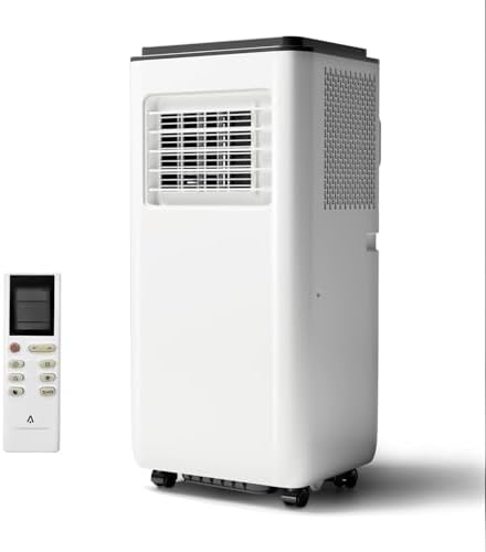 8000 BTU Powerful Cooling for 750 Sq.Ft Spaces, Quiet Operation with Dehumidifier, Sleep Mode, Timer & Remote Control Included