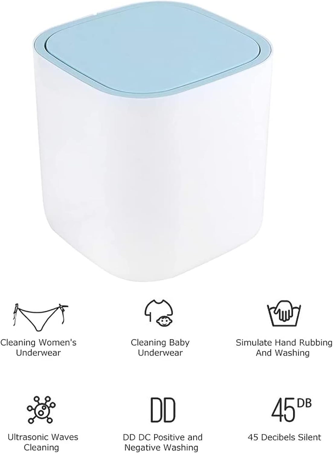 Portable Electric Washing Machine, 3.8L Laundry Washer with Usb Cable, Forward and Reverse Washing and 30 Minutes Automatic Shutdown, Suitable for Home Travel Apartments Dorms