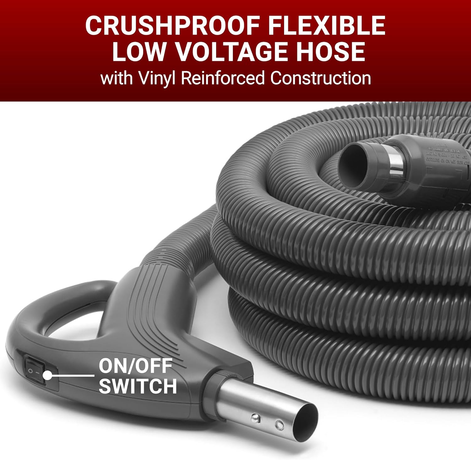 Drainvac Central Vacuum System Kit – Premium Central Vacuum Set with 30-ft Hose, Adjustable Wand, Floor Brush, Upholstery Tools, Mesh Storage Bag, and More – Fits Most Systems