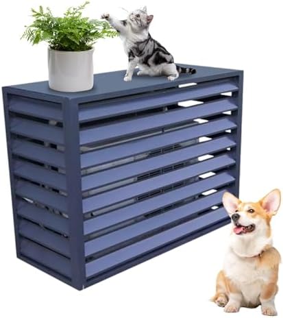 Aluminum Ac Unit Covers Outdoor, Fence Panels for Air Conditioners Trash Bins, Anti Theft, Noise Reduction, Adapt to All Weather(Gray,2 3P)
