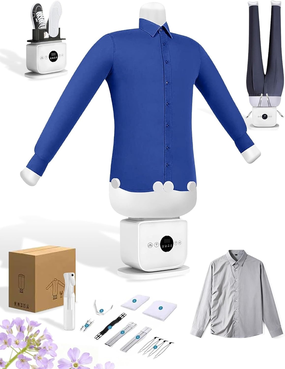 Automatic Steam Iron 2026 Upgraded Touched Hands Free Ironing Machine 3.0, 2 in 1 Hands Free Steam & Hot Air Dryer, 8 Minutes Quick Ironed