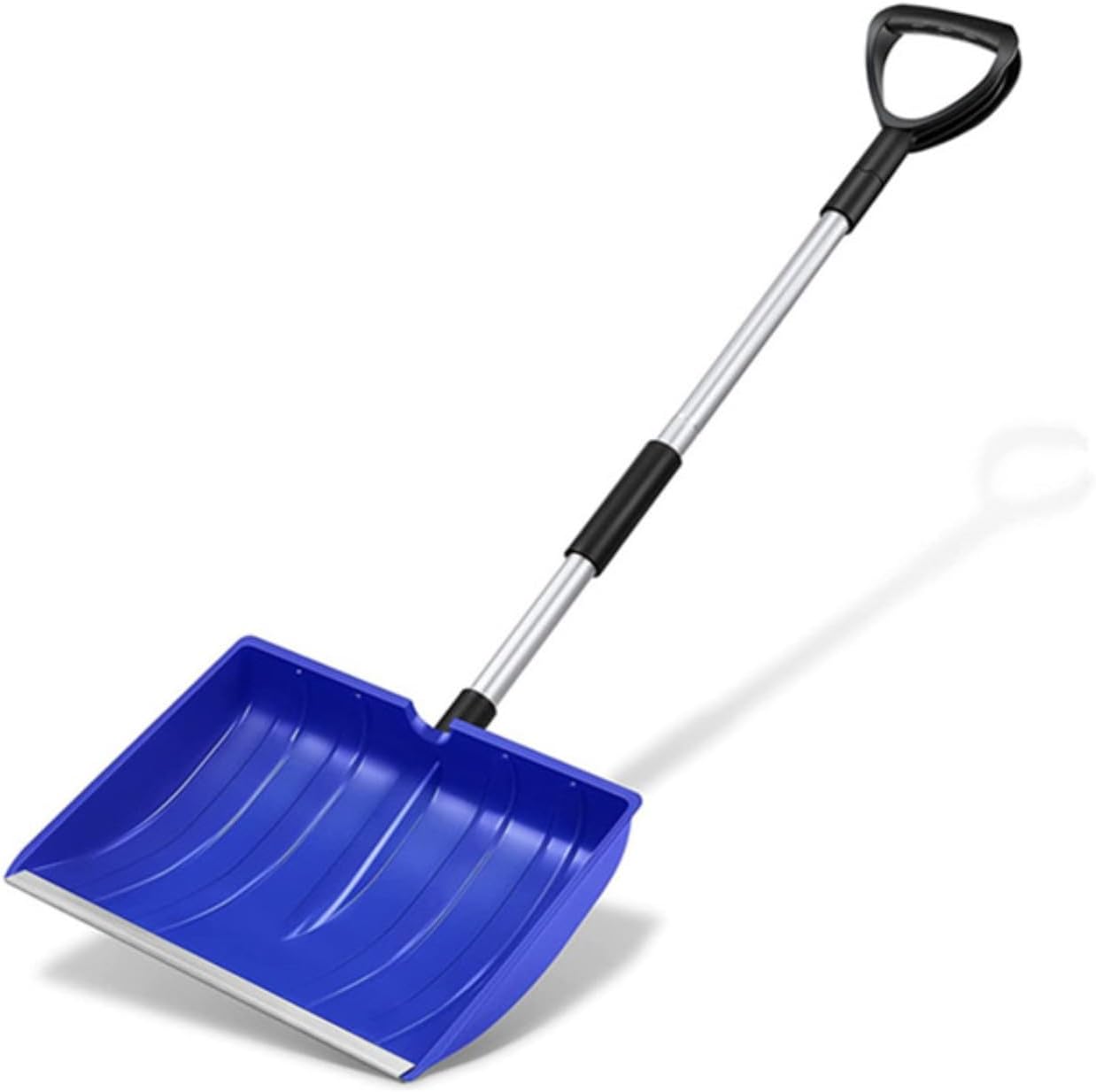 Snow Shovel, Portable Snow Shovel，3 in 1 Large-Capacity Snow Removal Shovel，48.5 Inch Winter Shovel with D ShapedHandle, Detachable Plastic Snow Shovels for Car, Steps, Path, Camping (Blue)