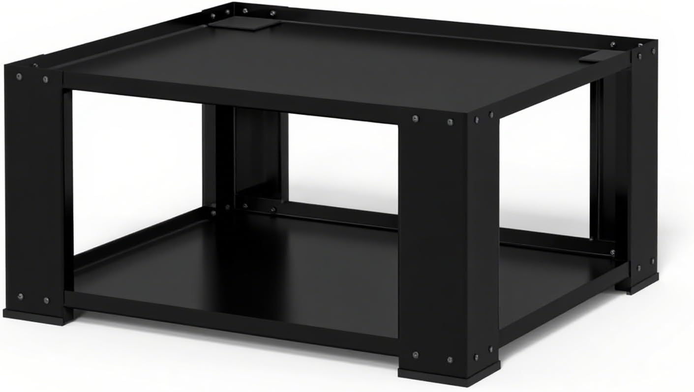 Laundry Pedestal for Washer and Dryer - Fit 27 and 28 Inch Washer and Dryer Stand Heavy Duty Steel 700lbs Capacity Universal Washing Machine Raiser 15.7'' Height Black