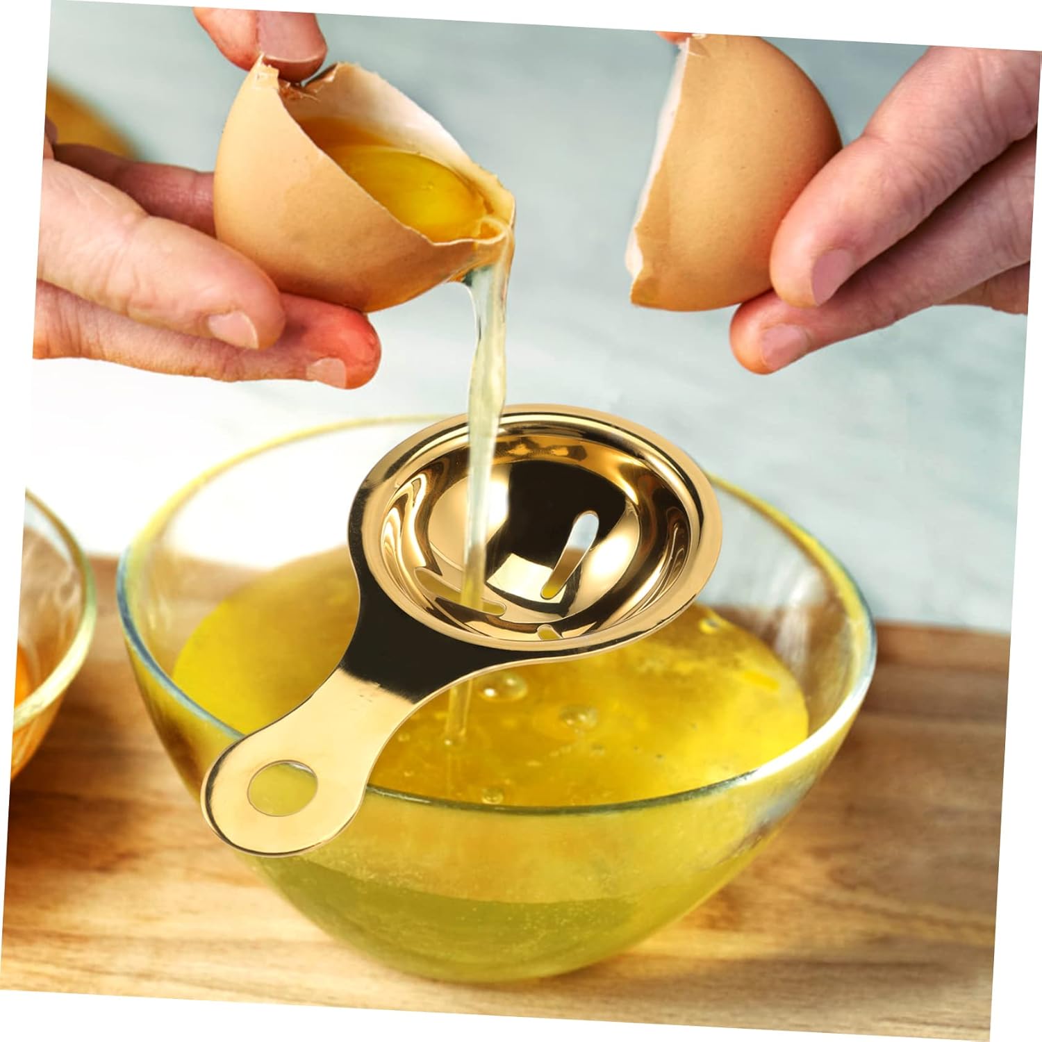 Egg Yolk Separator Egg Beater Manual Mixer Whisk for Omelette Maker Blender and Sauce Mixing