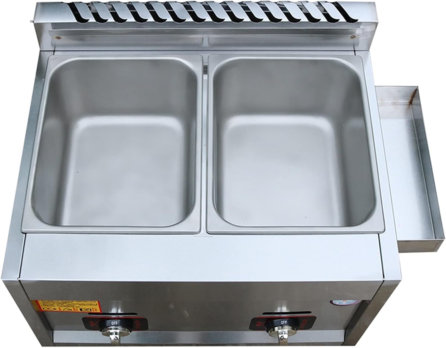 LPG Gas Deep Fryer, Propane Outdoor Frying Cooker for Restaurant, Fast Food Bar, Snack Stand, 24 Liters，Double Tank(12L+12L)