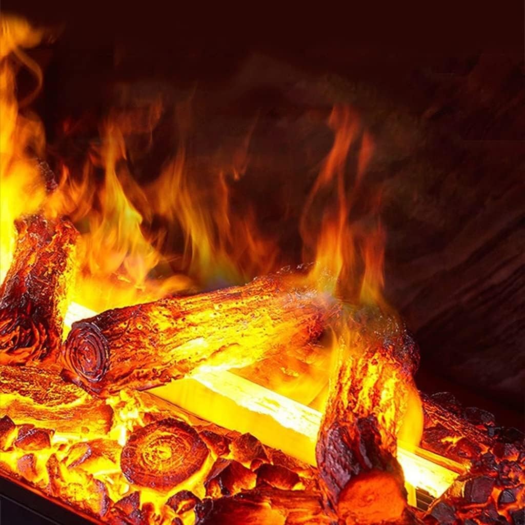 3D Water Vapor Fireplace with Humidifier Flame Embedded 3D Atomization Electric Fireplace Living Room Decoration Charcoal Simulation Flame Home Background Wall Atomization Electric Fireplace(C)