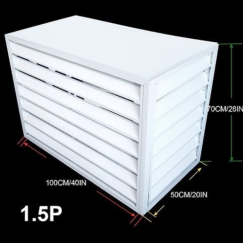 Air Conditioner Outdoor Unit Protective Cover,Air Conditioner Outdoor Unit Aluminum Cover,Outdoor Unit Mini Split air Conditioner Cover,Noise Reduction,Dustproof and Waterproof,Suitable for Outdoor (