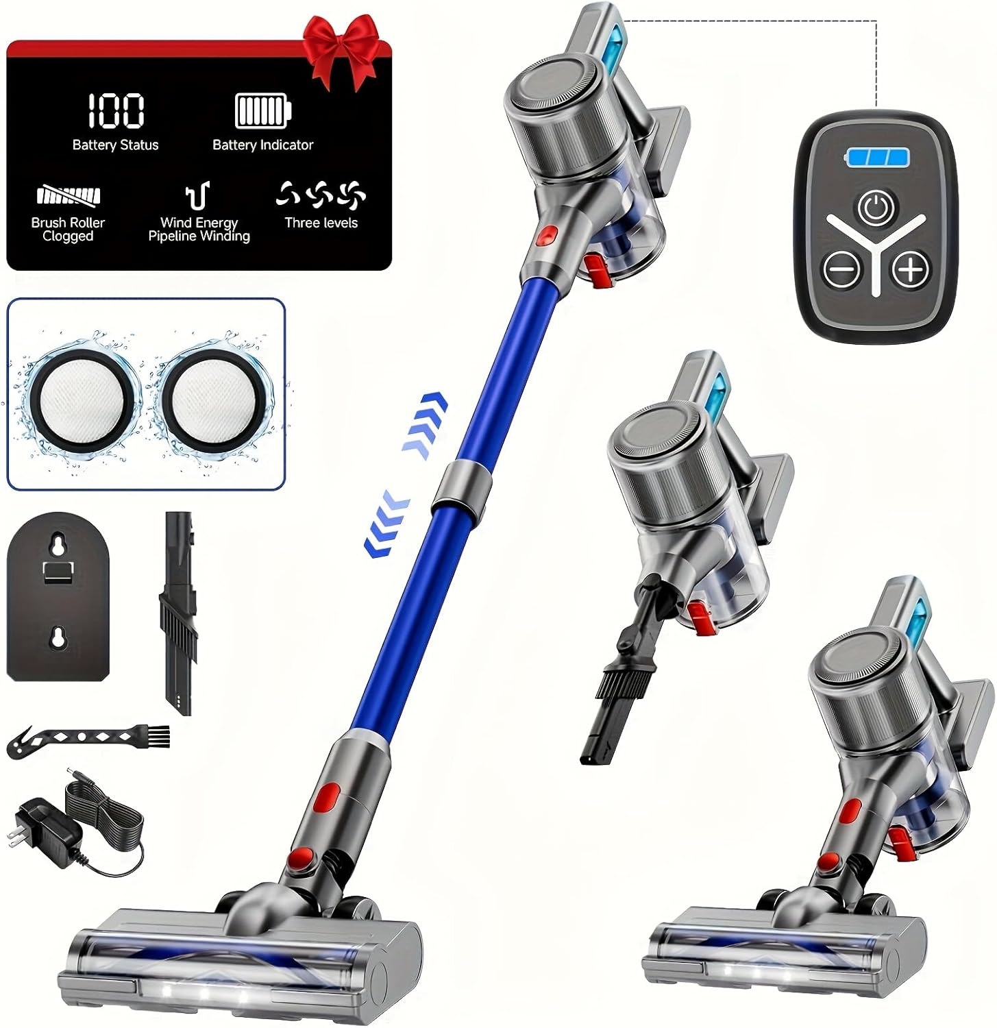 KIKETECH Cordless Vacuum Cleaner for Home, Lightweight Vacuum for Pet Hair/Carpet/Floor, N507