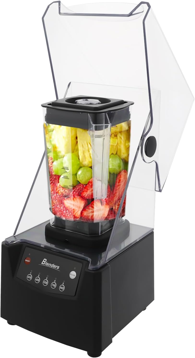 Ninja Blender for Smoothies 1.8L Glass Soundproof Blender, 2200W High-Speed Professional with Quiet Technology, Large Capacity Kitchen for Fruit Shakes, Ice Crushing, 110V US Plug