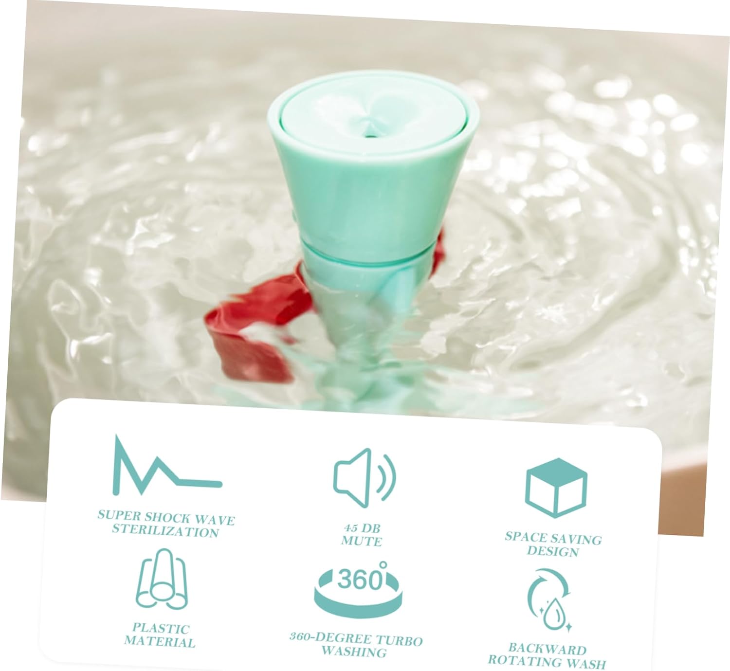 ERINGOGO USB Portable Mini Washing Machine Sonic Turbine Washer for Travel Dormitory and Camping Lightweight USB Powered Laundry Solution