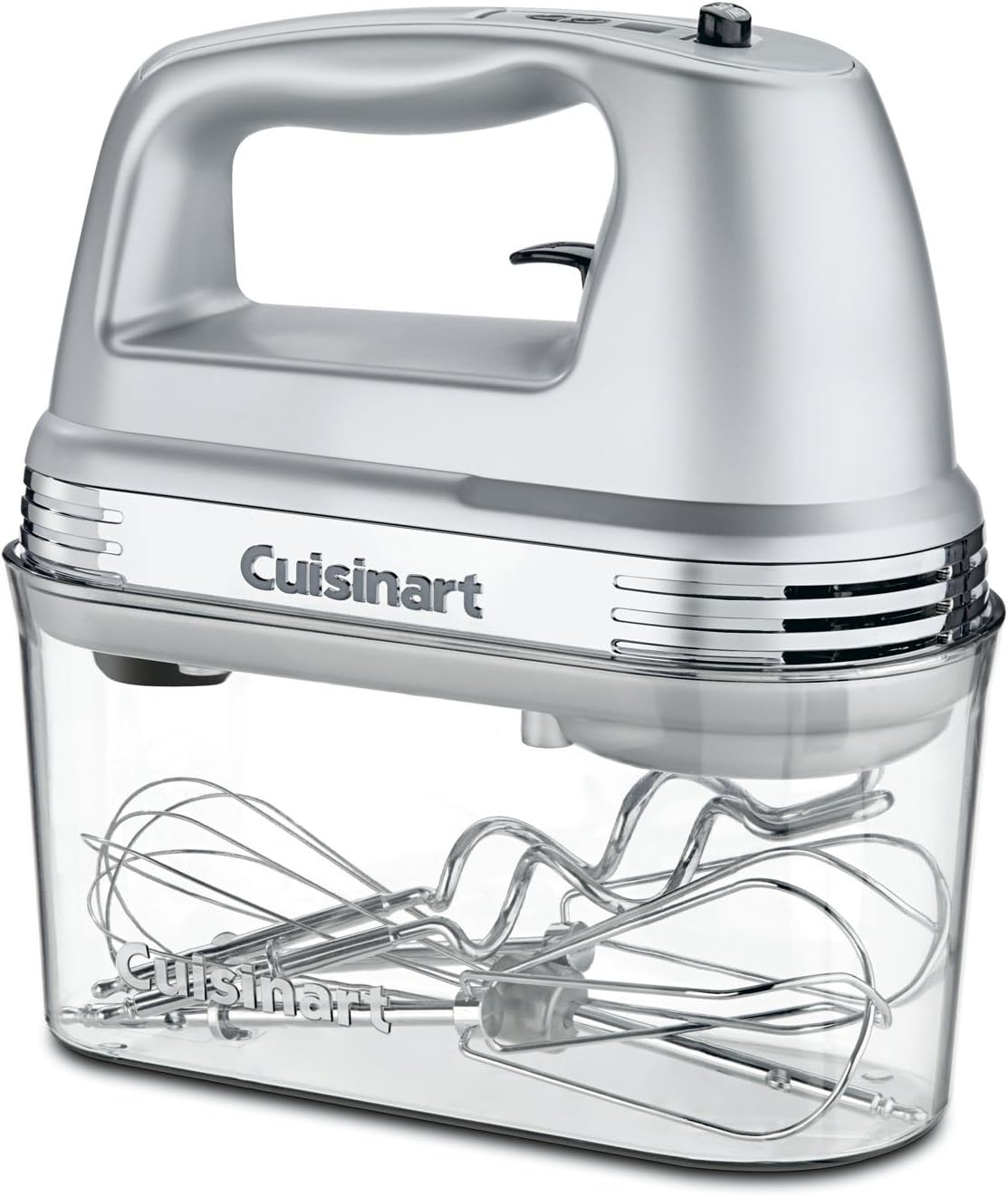 Cuisinart HM-90BCS Power Advantage Plus 9-Speed Handheld Mixer with Storage Case, Brushed Chrome & Pyrex Glass Measuring Cup Set (3-Piece, Microwave and Oven Safe),Clear