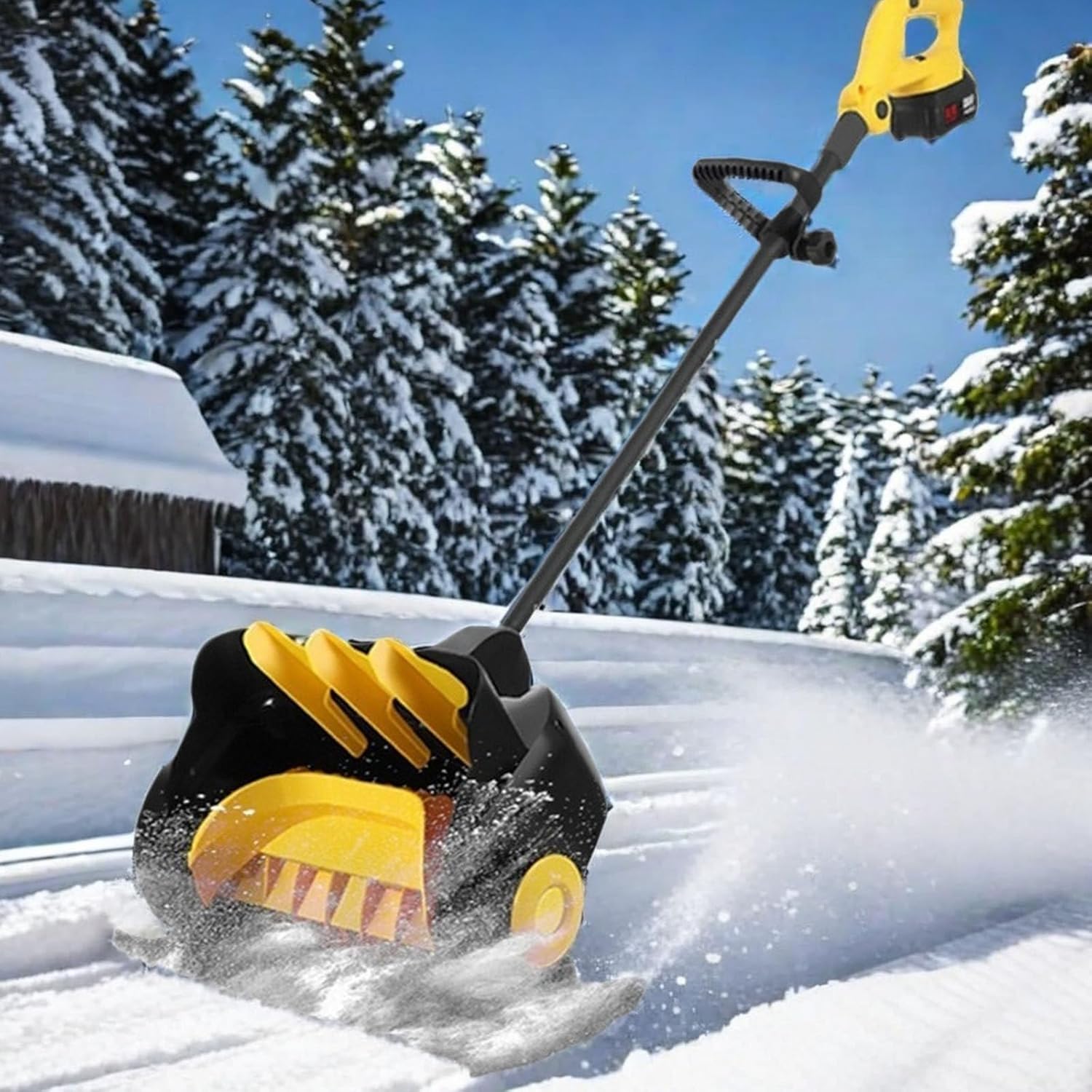 21-Volt Sweeping Width: 41cm/16.1ln Sweeping Depth: 15cm/5.9lnCordless Snow Shovel, Kit (w/4-Ah Battery + Quick Charger),2xbattery