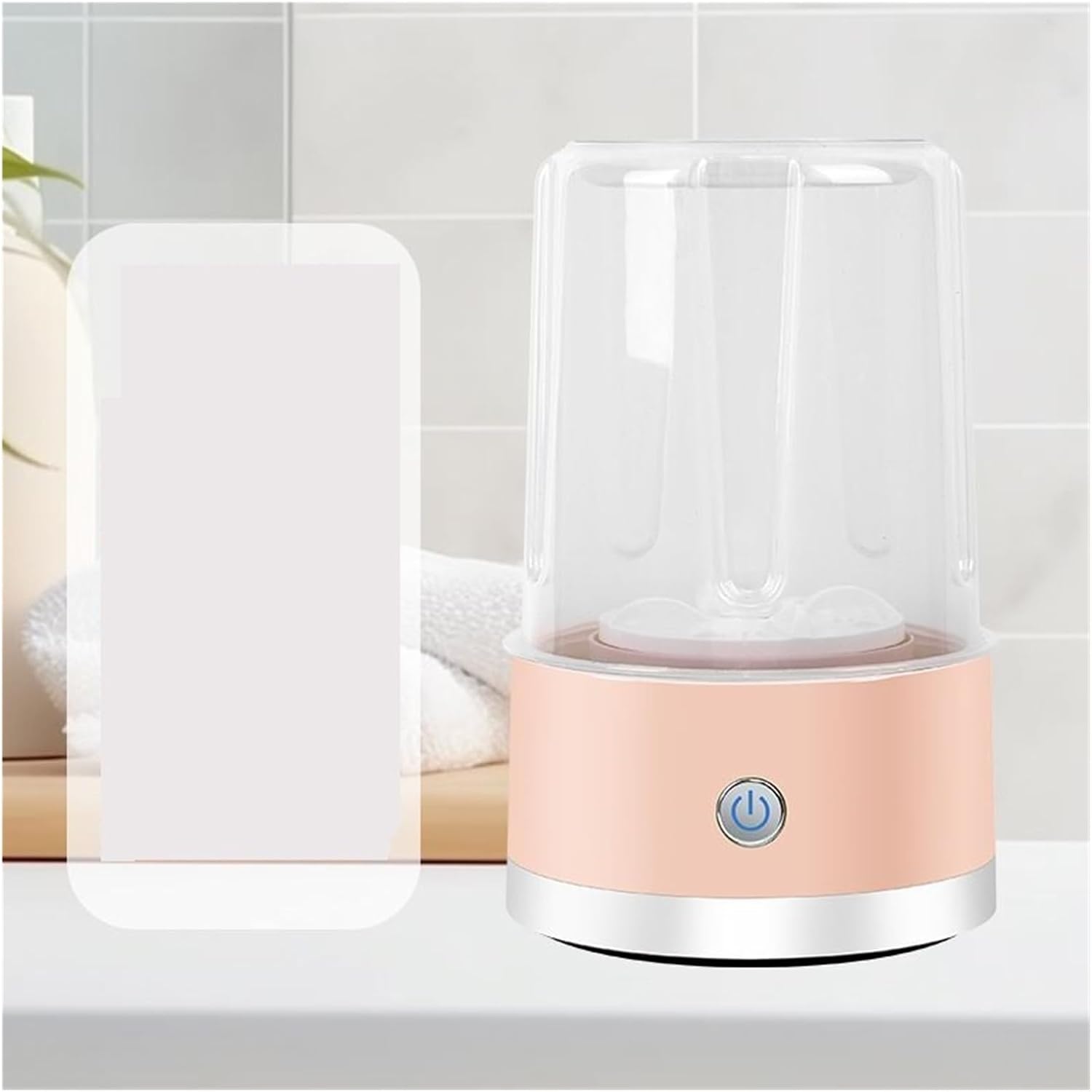 Portable Washing Machine, Wireless Portable Underwear and Socks Washer Rechargeable Mini Washer for Travel Home and Dormitory with Laundry Cup,for Apartments, Homes, and Dorms(Pink)