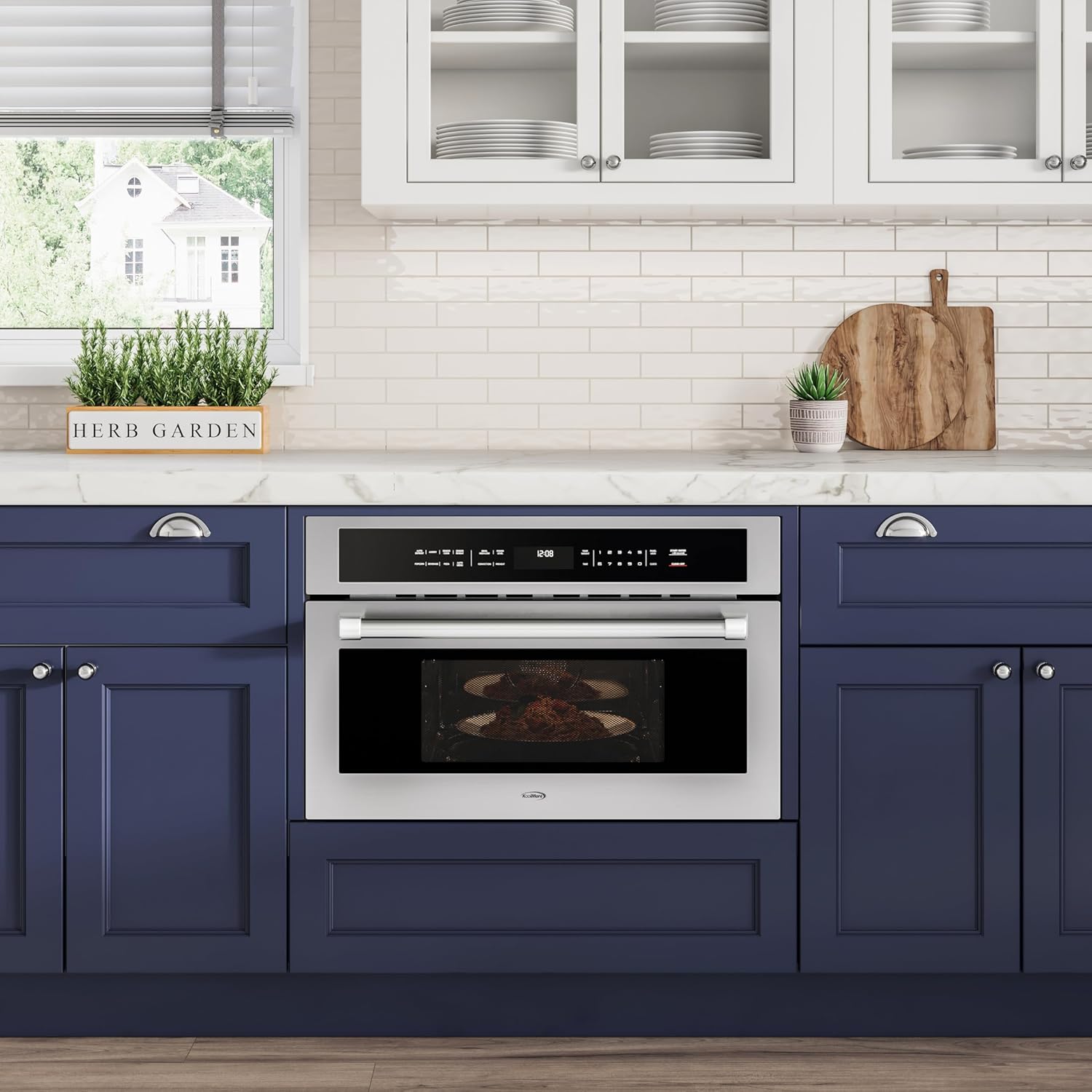 KoolMore 30 in. Built-in Microwave with Convection Oven and Air Fryer, 1000W Power with 10 Levels, UL Listed and 1.6 cu. ft. Capacity in Stainless-Steel (KM-CWO30-SS)