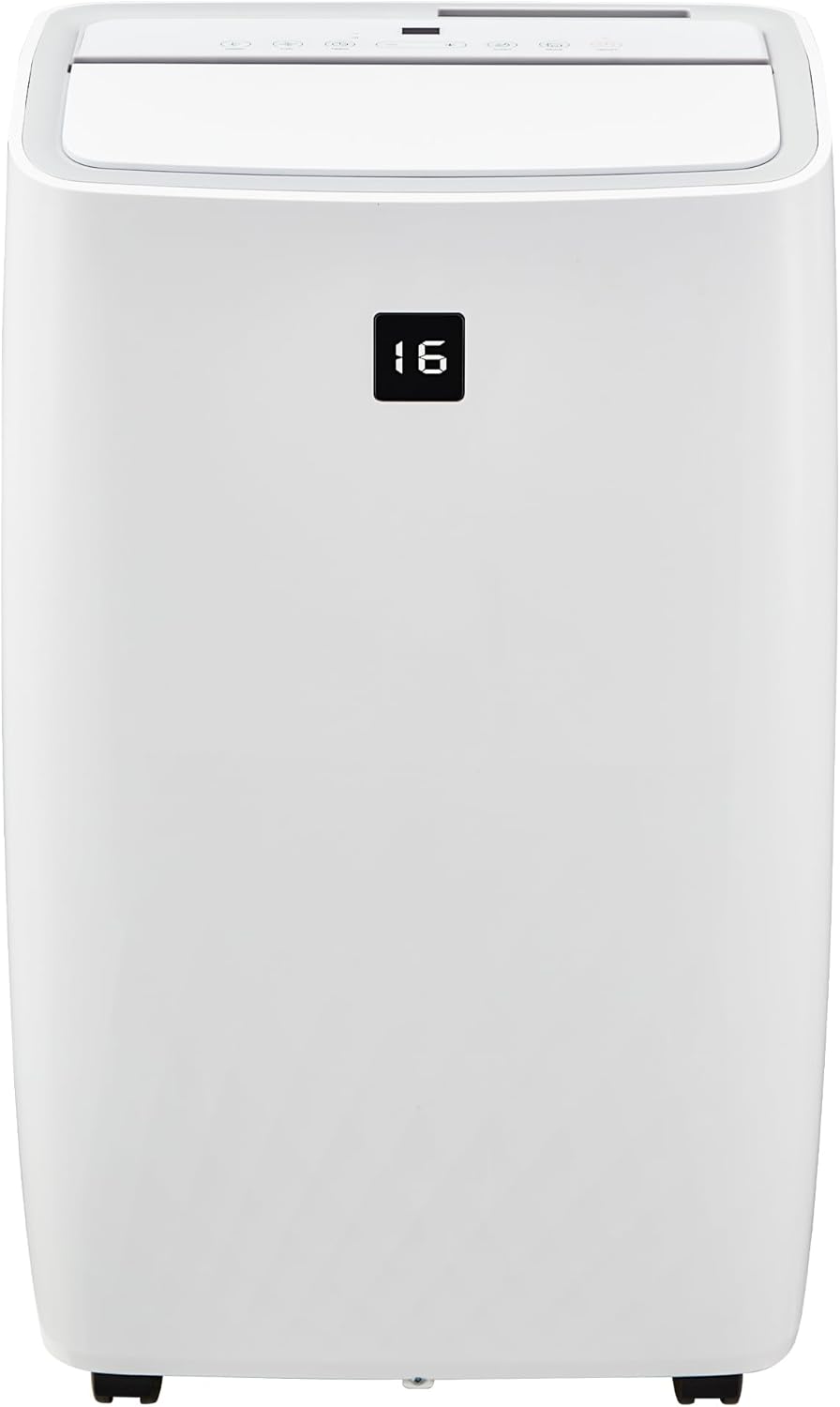 12000 BTU Portable Air Conditioner, Cools Rooms Up to 550 Sq.Ft, 3-in-1 Function with Cooling, 3 Fan Speeds & Remote Control, 24h Timer for Customized Use, Ultra-Quiet Operation, Sleek White and Black