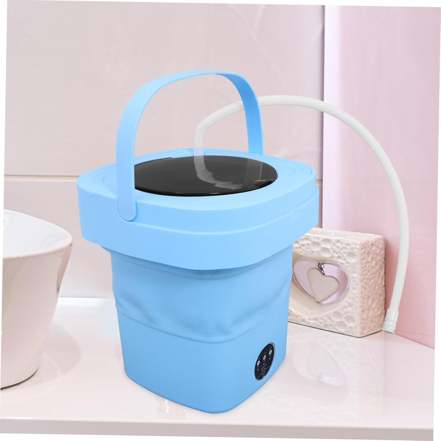 Mini Washing Machine Folding Washer Functions Touchscreen Control Compact Laundry for Dorm Home