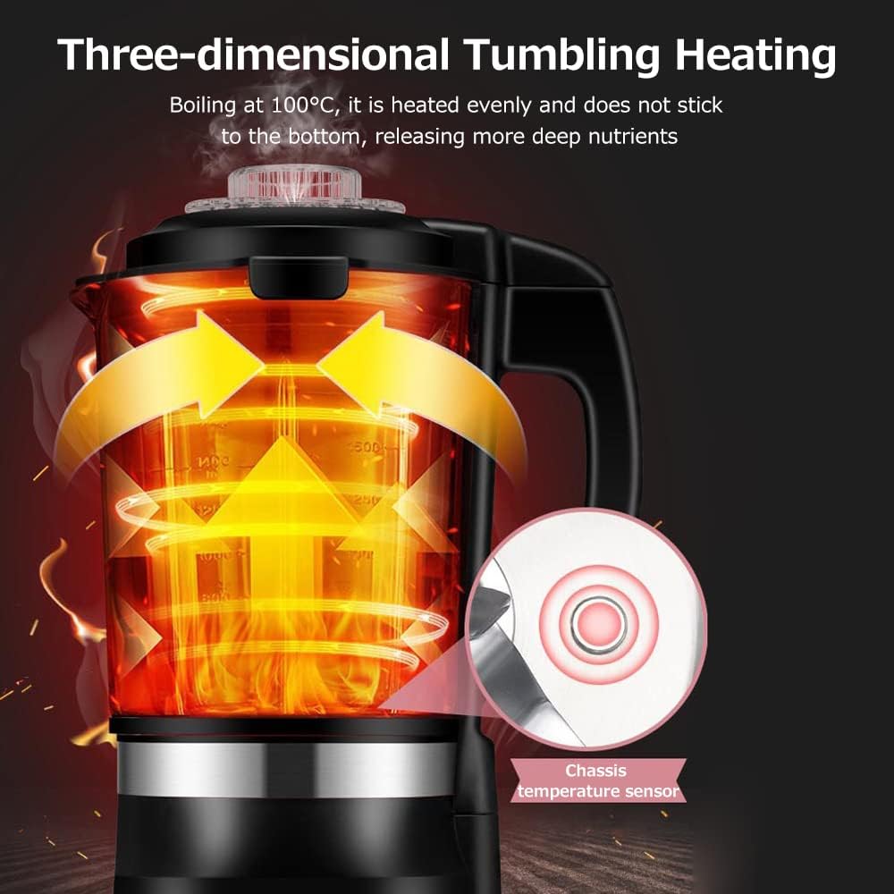 Yosoo High Speed Household Food Processer Heating Blender Soy Milk Maker