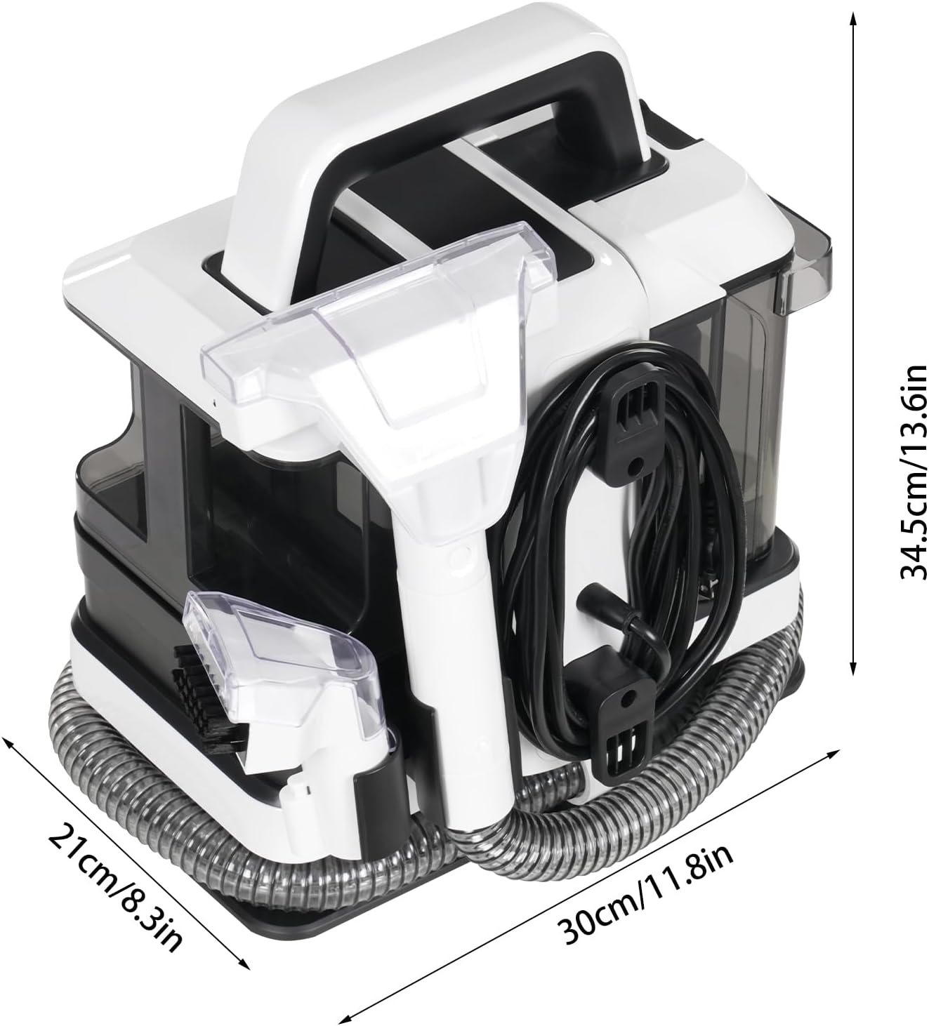 Portable Carpet Couch Deep Cleaner,Handheld Rug Cleaner,11Kpa Powerful Suction Deep Stain Cleaning Machine for Area Rugs, Carpet, Couch, Car, Pets