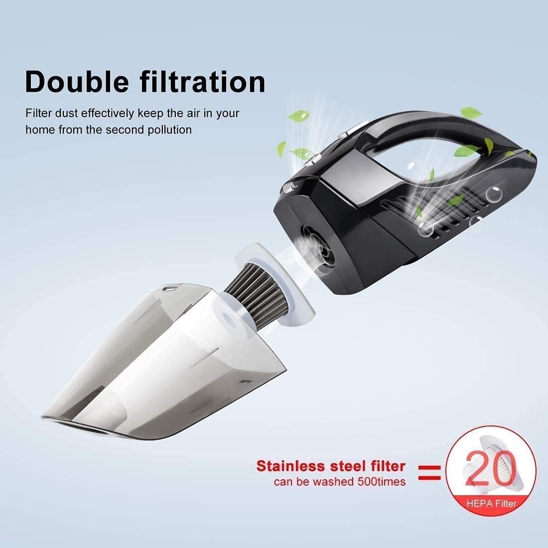 Handheld Vacuum Cordless, High Power 4000PA, Hand Vacuum Cleaner, Hand Held Vacuum Cleaner, 2200mAh Battery, Very Suitable for Pet Hair, Sofa, Car and Any Corner