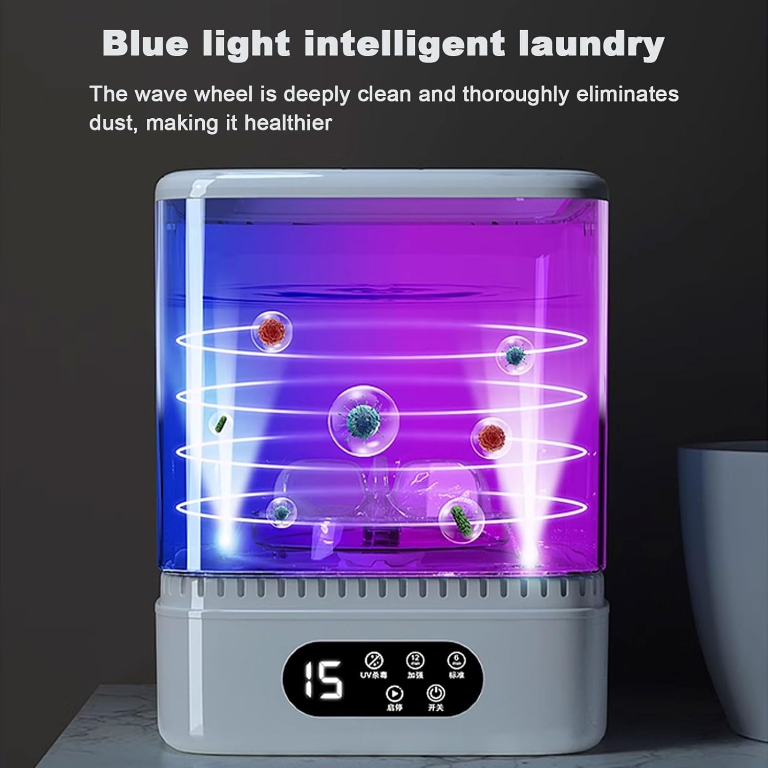 Portable Washing Machine and Dryer, Travel Washing Mini Washing Machine with Draining Basket, Apartment Washing Machine for Underwear, Socks, Towels, Delicates Compact Washing Machine
