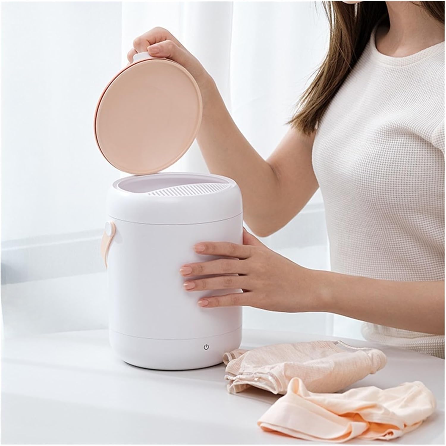 Compact Laundry. Portable Washer, Mini Washing Machine, Intelligent Underwear Washer Capacity for Small Clothes Like Socks .Portable