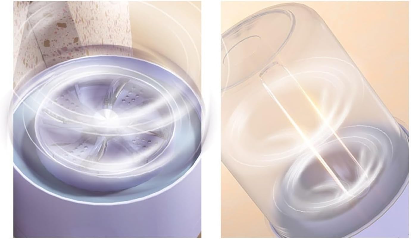 Portable Mini Washing Machine Rechargeable Cleans Underwear Clothe Small Laundry for Apartment Dorm Hotel Travel Camping,for Travel,Camping, RV & Dorms