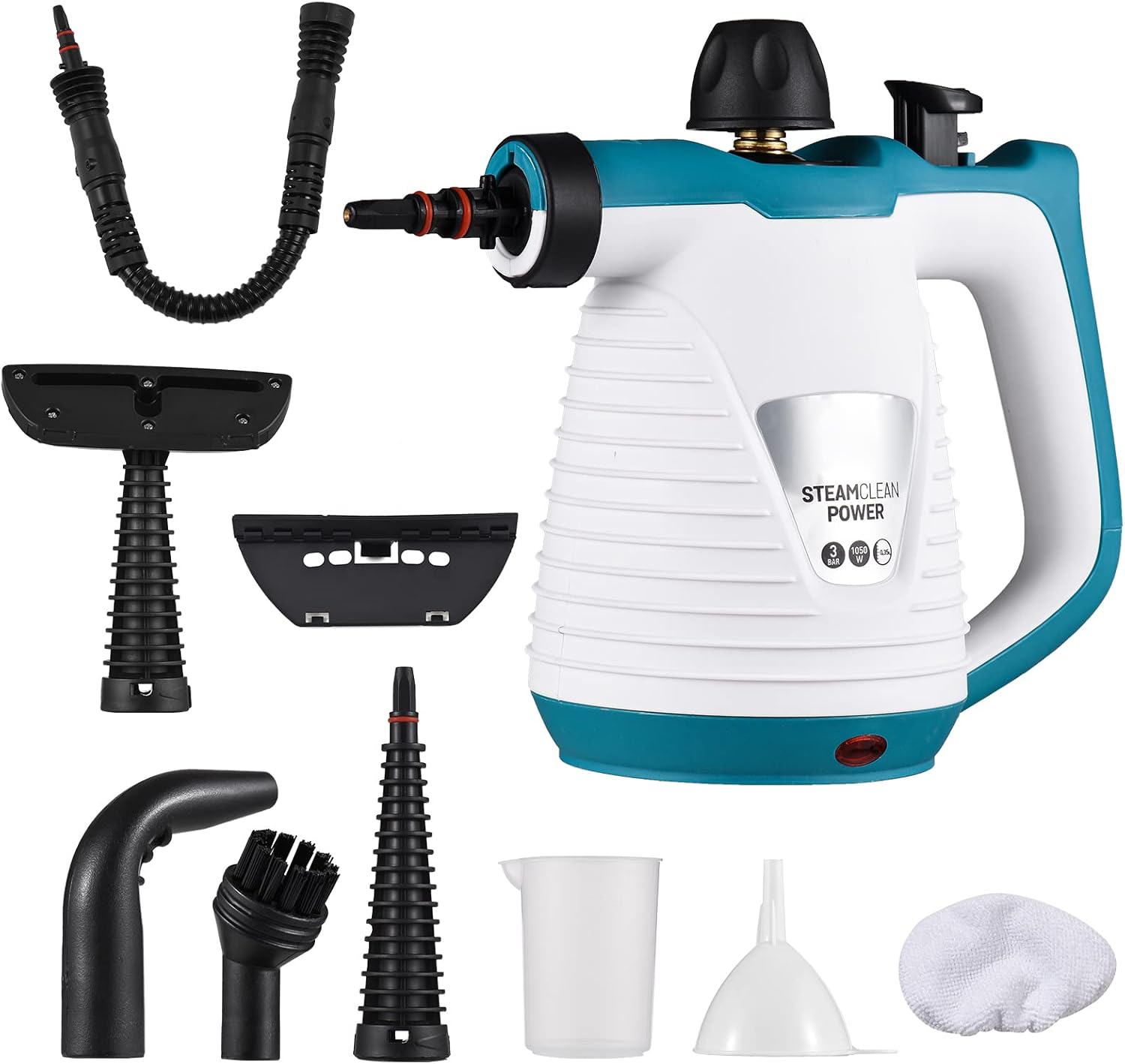 Handheld Steam Cleaner 1050W High Temperature Pressurized Steam Cleaning Tool with 9PCS Accessory Portable Multifunction Steamer for Kitchen Sofa Bathroom Car Window