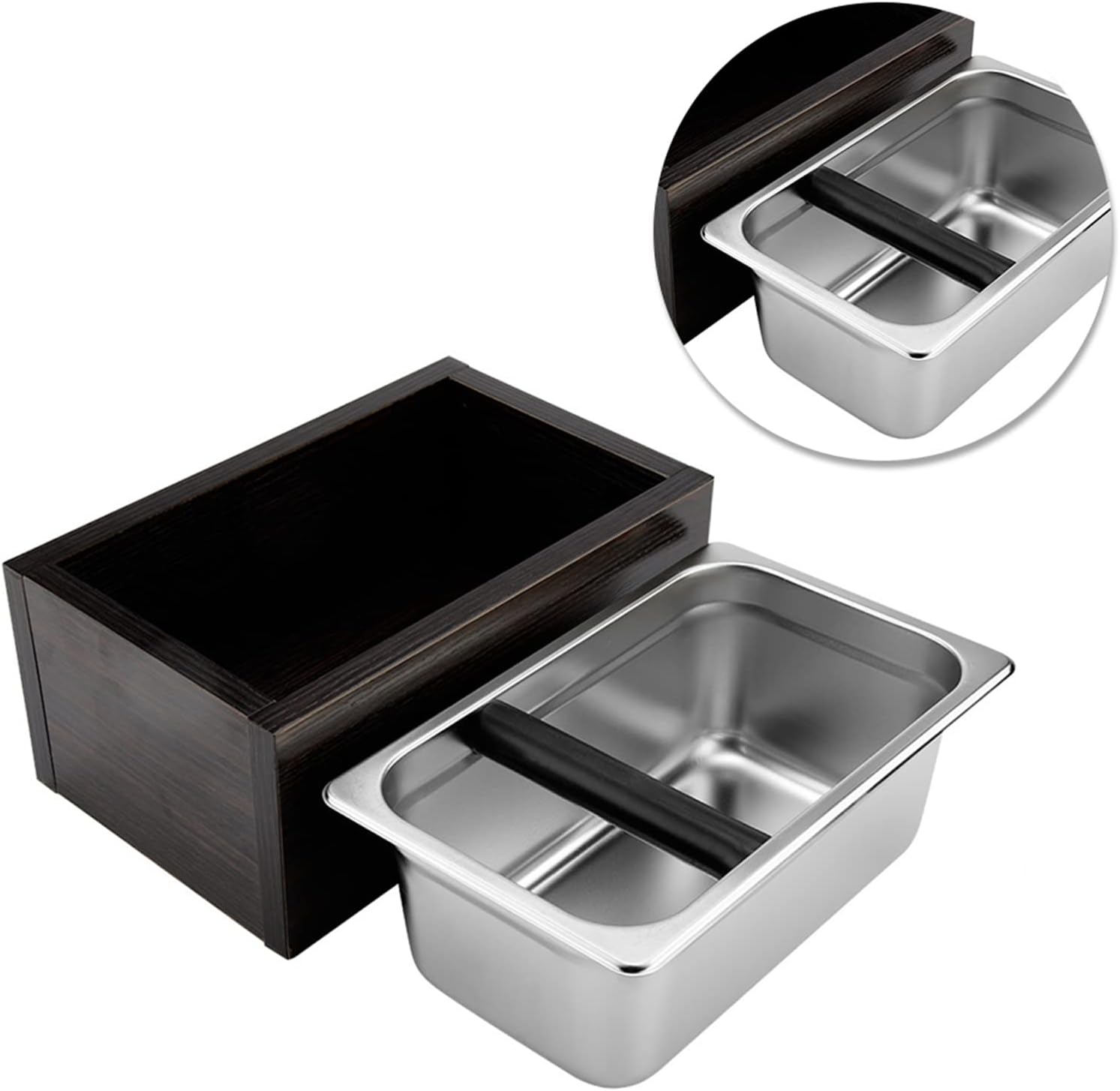 Acouto Stainless Coffee Knock Accessories with Handle - Coffee Grounds Container Waste Bin Home & Kitchen, Kitchen & Dining, Small Appliance & Accessories