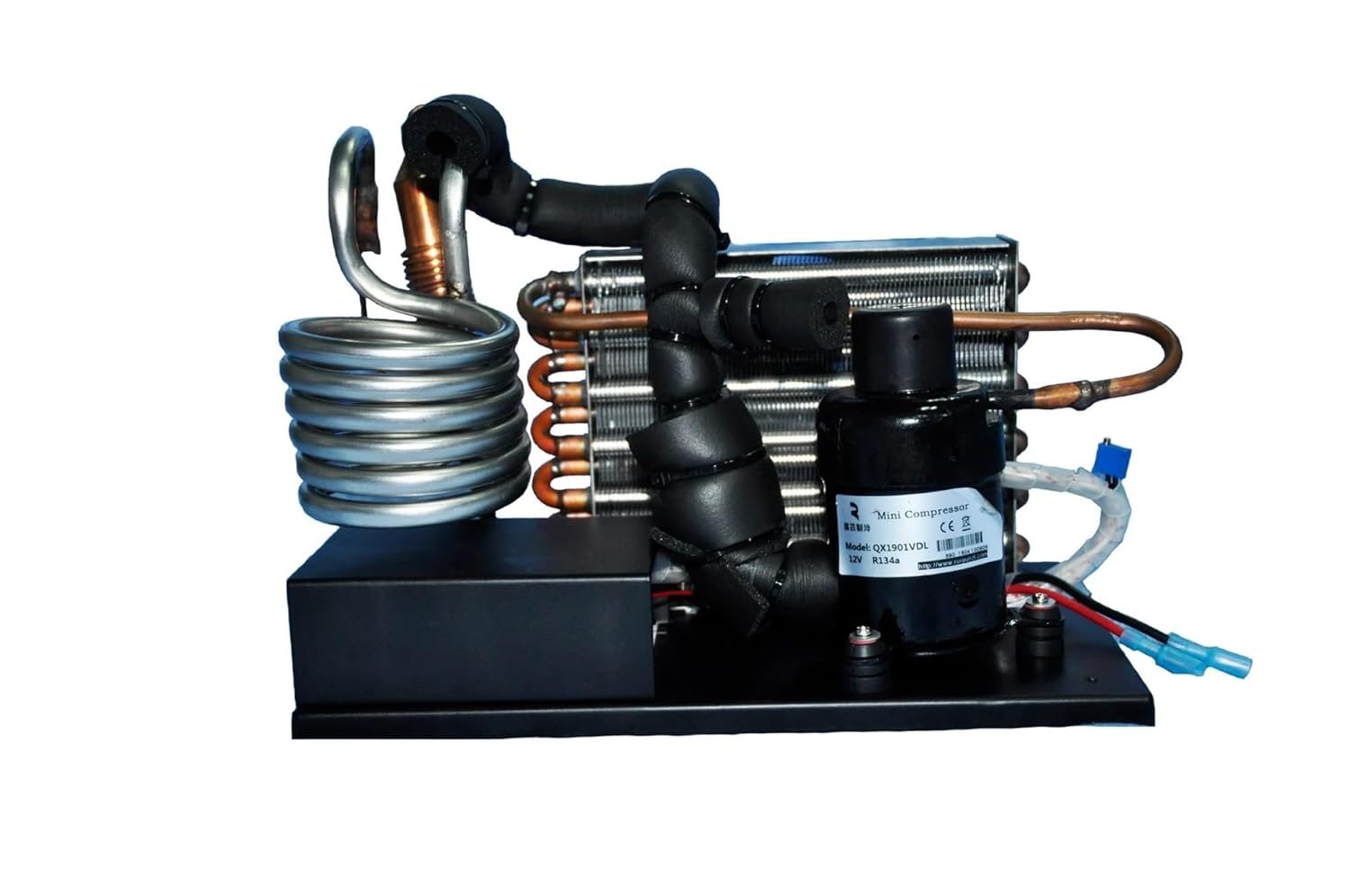 Air Conditioner, Stainless Steel Coil Chiller DV1930E-S, 48V DC, 130W Capacity, R134A Refrigerant, Compact Portable Cooling Unit