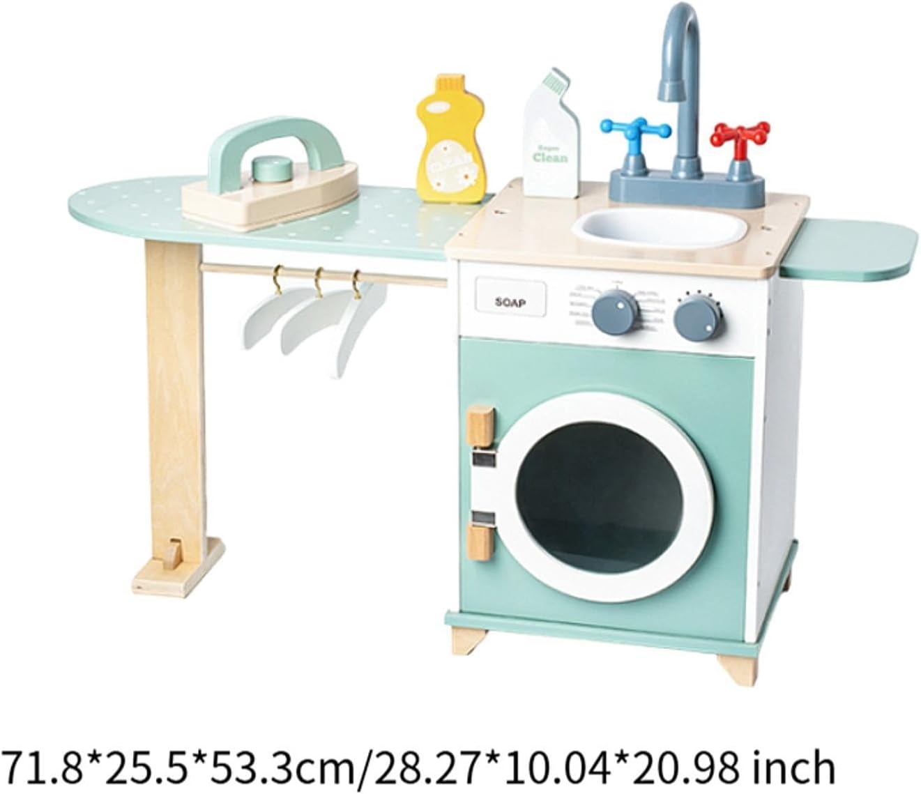 Small Household Appliances Toy Miniature Washer Toy Simulation Wooden Laundry Playset Pretend Play Toy for Birthday Gifts