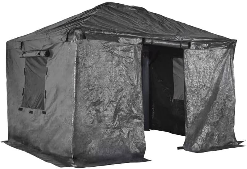 Sojag Winter Cover for Gazebos, Waterproof 12' x 20' Gazebo Accessory with Roll-Up Door, and Vented Panels, All-Season Outdoor Storage