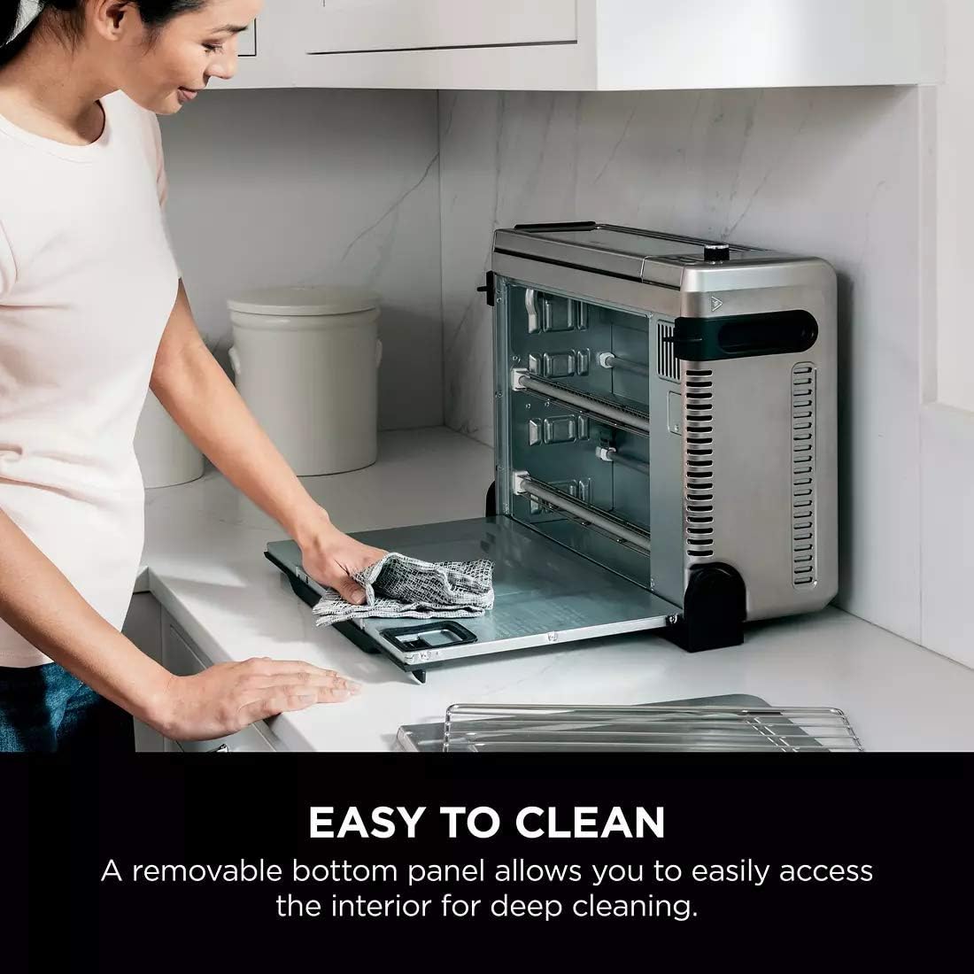 Ninja Foodi 9-in-1 Digital Oven Air Fry, Air Roast/ Broil, Bake, Bagel, Toast, Dehydrate, Keep Warm, and Reheat - Stainless Steel