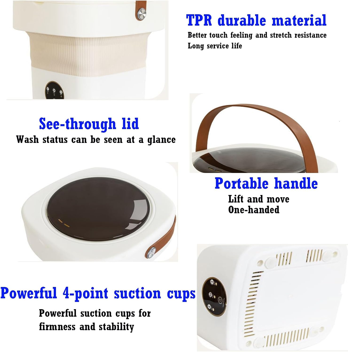 Portable Washing Machine, Mini Washer and Spin Dryer with Deep Cleaning of Underwear, Baby Clothes and Small Items, Foldable Small Washer for Dorm,RV, Travel, Laundry,Camping(Yellow)