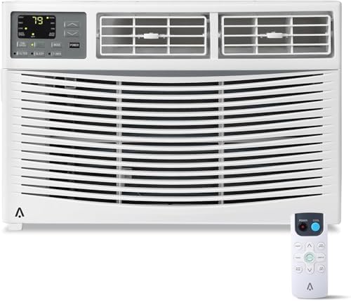 8,000 Btu Window-Mounted Air Conditioner, Cools Up to 350 Sq,Quiet Operation, 3 Adjustable Fan Speeds and Cooling Settings, Perfect for Bedroom Apartment,Dormitory