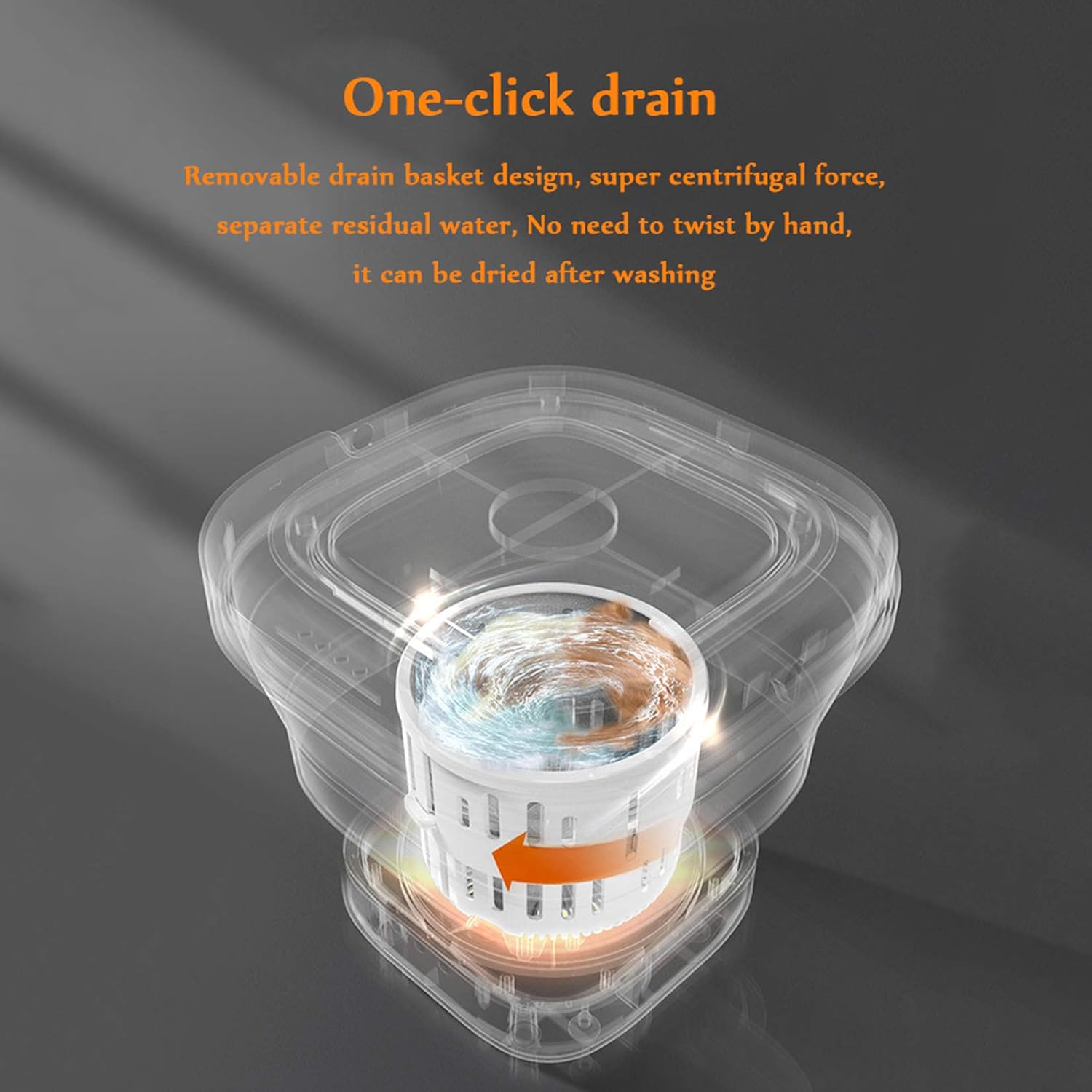 Portable Clothes Washing Machines, Mini Foldable Washer and Dryer, Electric Compact Small Laundry Machines, Energy Saving Home Travel 110V-240V