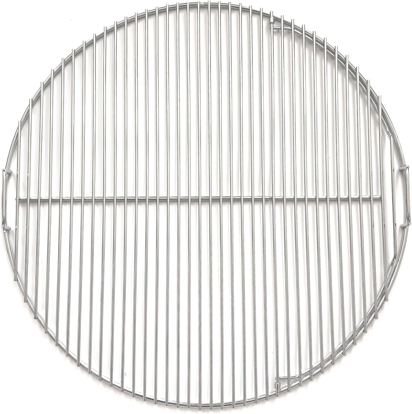 Upgraded Hinged Grill Grate 21.5 inch Replacement Compatible with Weber Charcoal Grills, Stainless Steel 304, 2-Zone Cooking Grate, Large Opening, Easy Spin Tailgating & Backyard Cooking