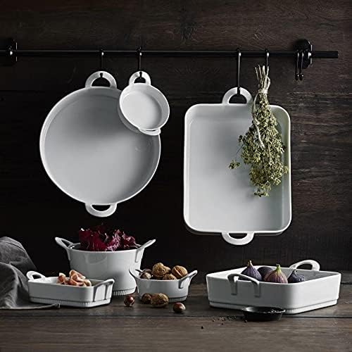 Pillivuyt France, Toulouse Large Round Gratin Baker/Casserole, 9 Inches Diameter, Oven-Microwave-Freezer, 1.5 Quarts