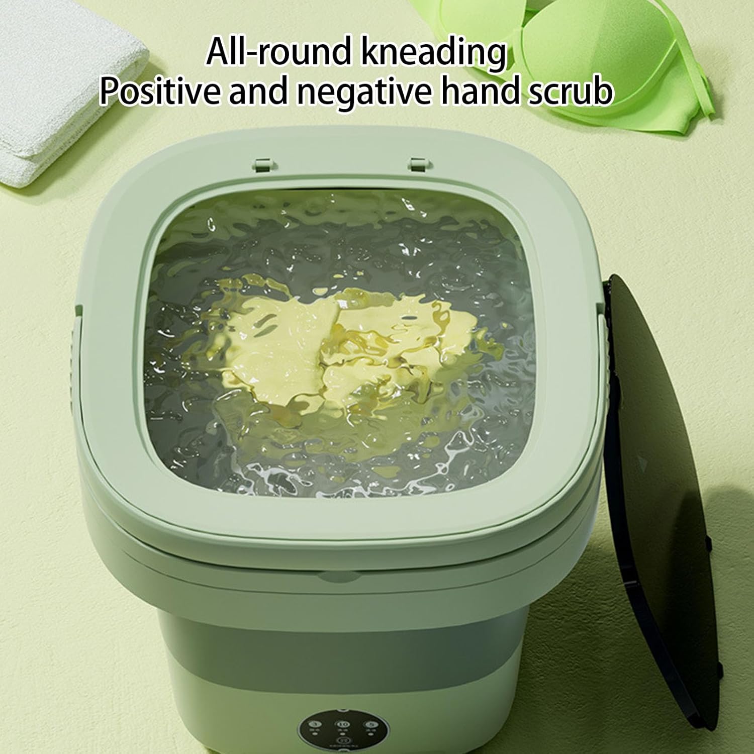 Lightweight Portable Miniature Washer Foldable Washing Machine For Travel And Apartment Laundry 11L Laundry Appliance Lightweight Underwear Washer