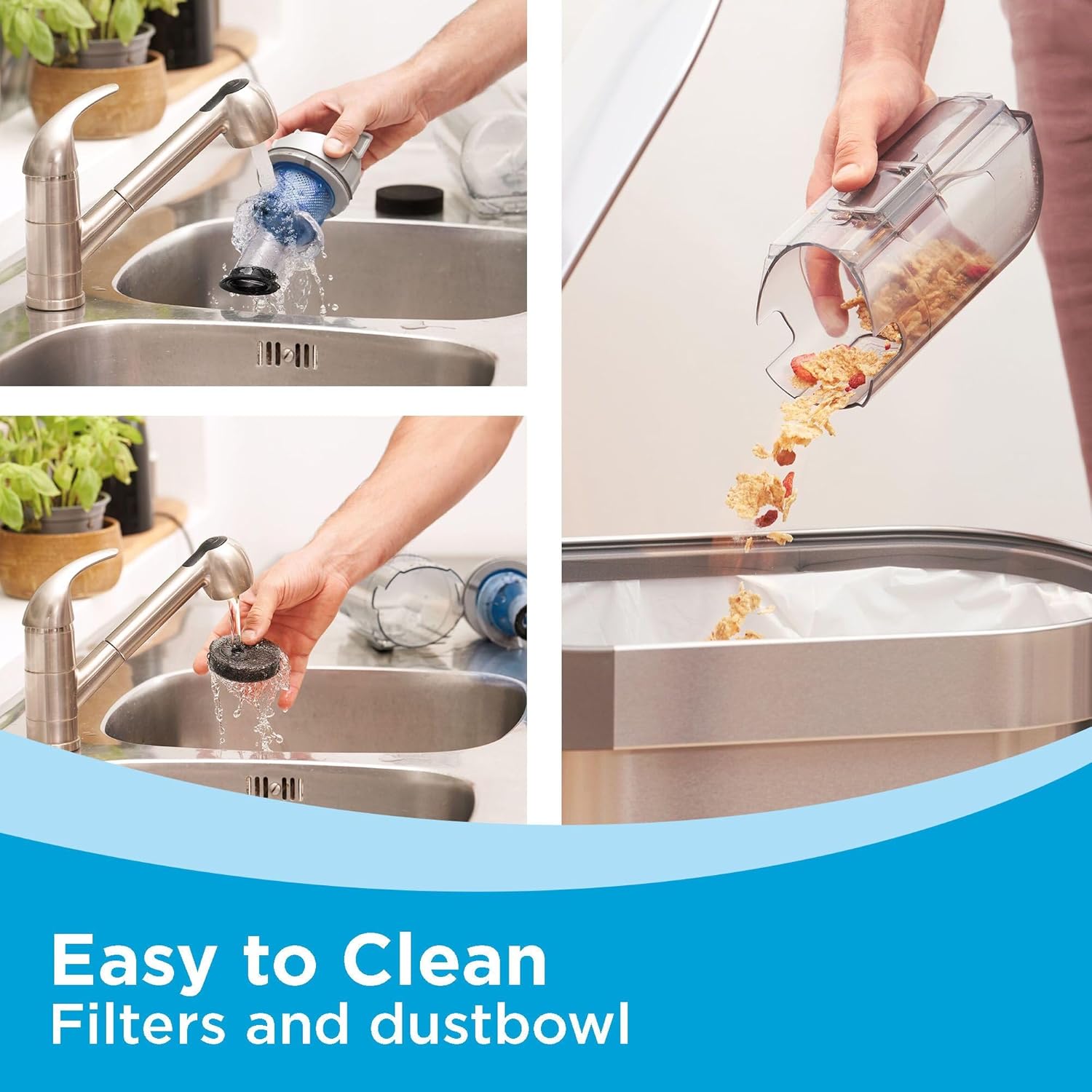 BLACK+DECKER POWERSERIES 16V MAX Stick Vacuum Cordless Rechargeable with LED Lights,Portable Vacuum Cordless, Lightweight, Anti-Tangle, Self-Standing, Multi-Surface, White (BHFEA420J)