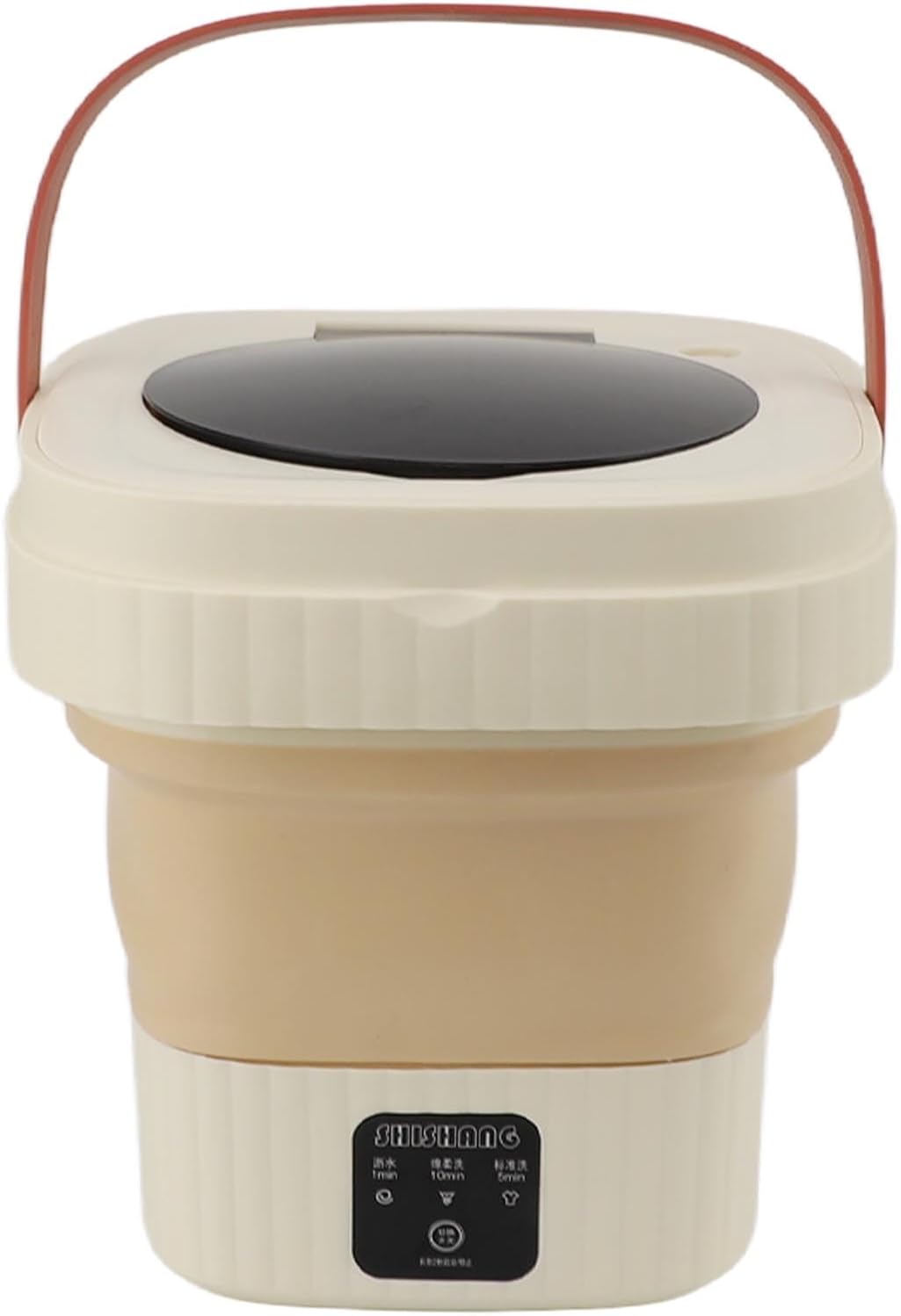 Portable Washing Machine, 10.5L Folding Mini Washer with Soft Spin Drying and Drain Pipe, Full Automatic Mini Washer for Apartments, Dormitories, Hotels